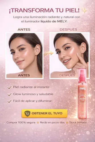 Iluminador Líquido Mely Spray Highlighter Glow Brillo Facial
