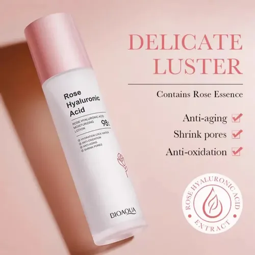 Loción Facial Hidratante Rose Ácido Hialurónico 98%