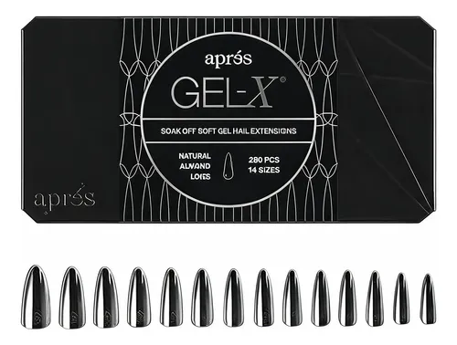 Puntas Gel X Aprés Almond Long 280 Piezas 14 Tamaños Incluye