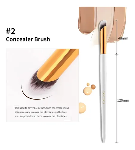 Juego De Brochas Para Base Y Corrector Docolor De 2 Piezas