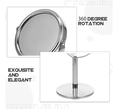 Espejo De Maquillaje Redondo De Sobremesa Con Aumento De E