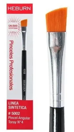 Pincel Brocha Angular Heburn Toray N°4 Para Maquillaje Negro 5002