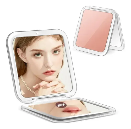 Espejo Compacto W Con Aumento 30x, Espejo De Maquillaje