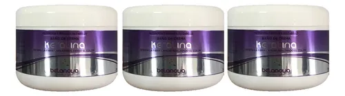 Baños Crema De Keratina Belanova 250gr Nutricion Brillo X3