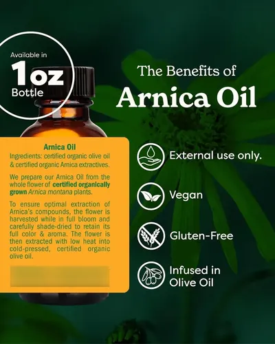 Aceite De Árnica Natural Masajes Corporales Premium