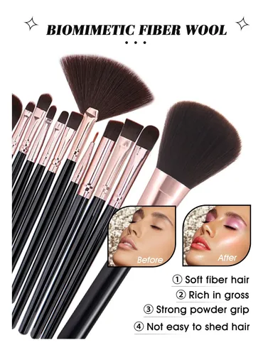 Set Profesional De Brochas Y Pinceles De Maquillaje X24