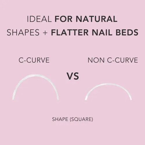 Lápiz Nail Tips Kiara Sky Sin Curva En C, Cuadrado, Transpar