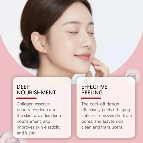 Mascarilla Hidratante Facial Exfoliante De Colágeno, 2 Pieza