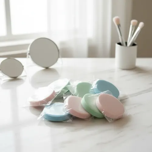 Pack X 10: Esponjas Redondas Para Maquillaje Surtidas!!!