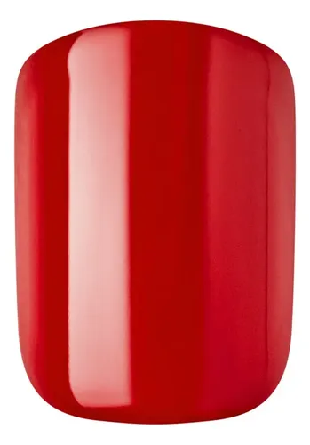 Uñas Postizas Rojas Decoradas Acabado en Gel Cortas Cuadradas Press On imPRESS Kiss Modelo Endlessly Fácil Aplicación Haz tu mani en pocos minutos