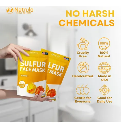 Mascarilla Facial De Azufre Natrulo 10% Azufre Arcilla 91g