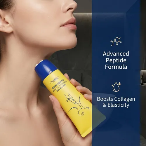 Neck Firming Cream With Roller, Smoothes Wrinkles And Fine
