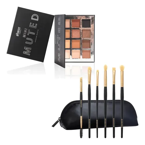 Kit De Maquillajes Profesional Sombras Ojos Y Set De Brochas