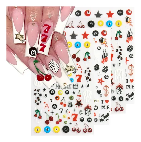 Pegatinas Para Uñas Fspronail, Diseño De Bola De Billar En R