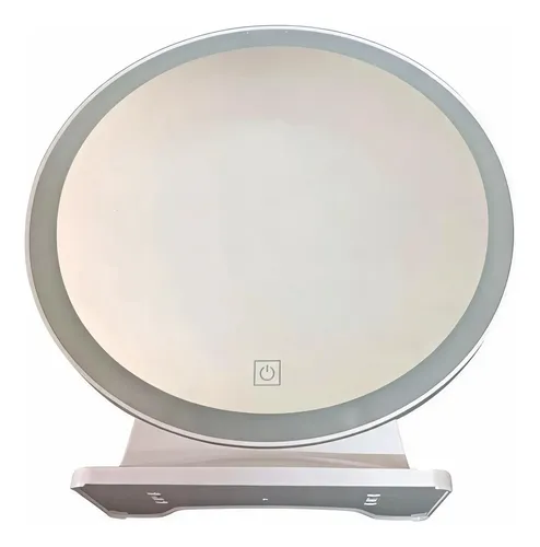 Espejo Maquillaje Grande Luz Led Tactil 3 Tonos Recargable