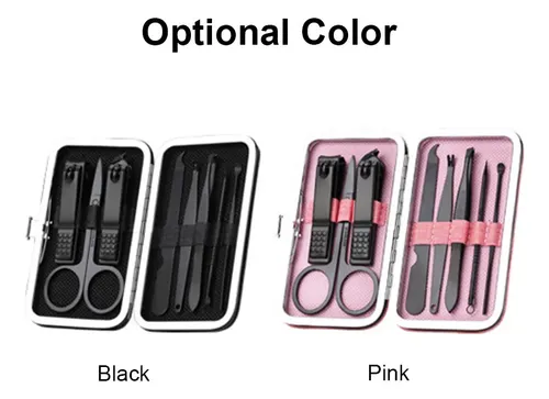 Kit De Pedicura Y Acero Inoxidable De 8 Piezas: Cortaúñas,