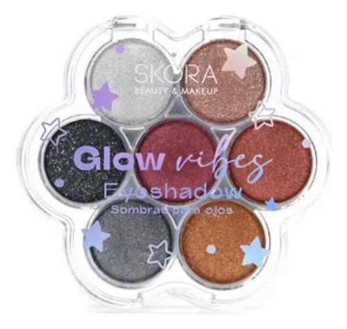 Sombra Para Ojos En Flor 7 Tonos Glow Vibes Skora