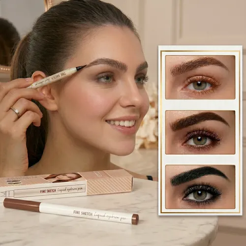 Delineador De Cejas Tatto Microblanding Lapiz Fibra 4 Puntas