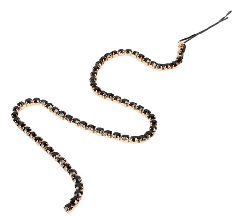 Con Cadena De Borlas, , Diadema Para Mujer, Diadema Negro