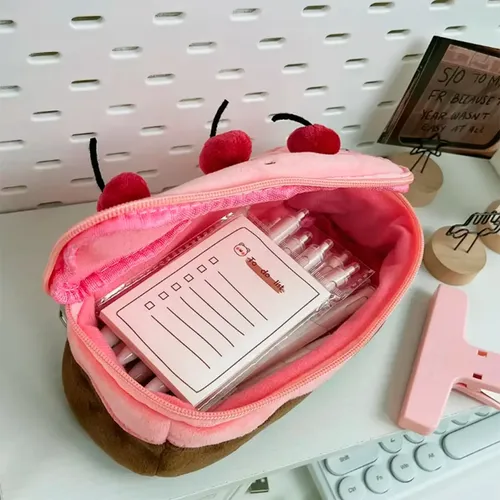 . / .wj Sw Lapicera Escolar Pastel Cereza Estuche De Lapices