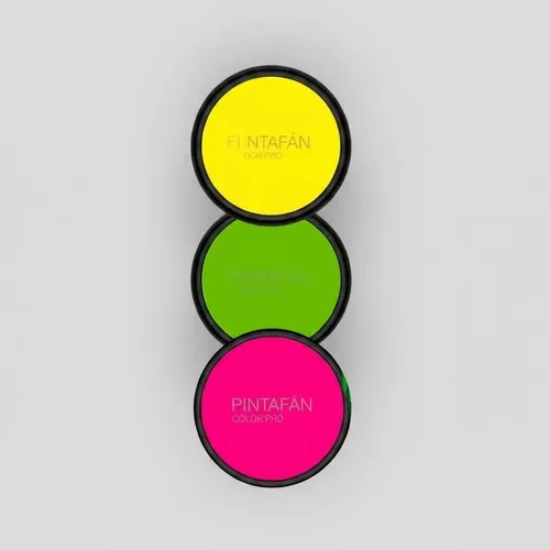 Kit Maquillaje Fluorescente Acuarelable Bodypaint Pintafán