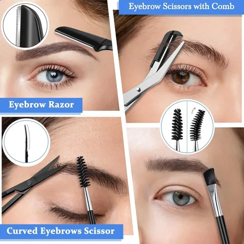 Kit De Cejas Tsmaddts 8 En 1 Con Tijeras, Pinzas Y