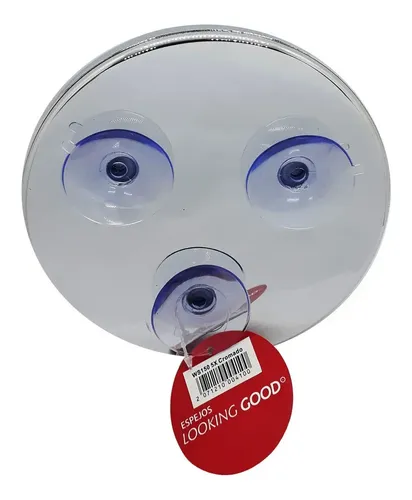 Espejo Redondo Con Sopapa Diam.15cm Aumento 5x Para Tocador