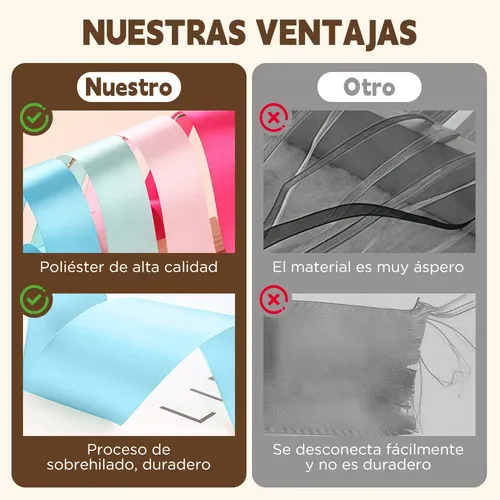 Rollo Liston Satinado Para Decoracion Ancho 4 Cm 91 Metros