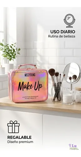 Set Maletín Maquillaje Cameo Femenino Gliterz