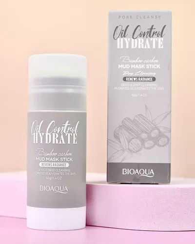 Mascarilla Facial Barra Stick Mud Mask Bioaqua Carbon Bamboo Tipo de piel Grasa