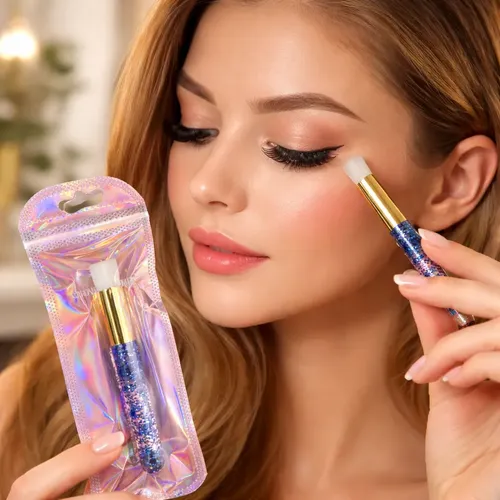 Brocha Para Lash Shampoo C/glitter Limpieza Exten Pestañas