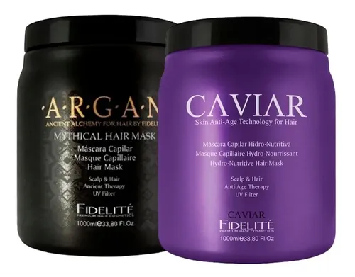 Máscaras Capilares Fidelité: Argán y Caviar para Nutrición Profunda
