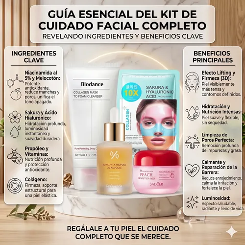 Kit Serum Colágeno Niacinamida Aclarante Antiarrugas Coreano