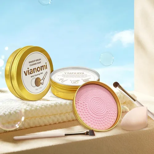 Jabón Sólido Limpiador De Brochas Vegano Litthap 3 Zonas
