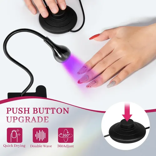 Lámpara Uv Led Para Uñas Negra Con Control Pie