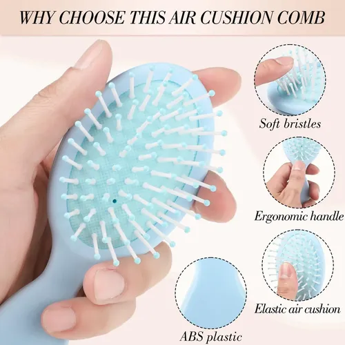 Set De Cepillos Obeoby Mini Para Cabello Húmedo Y Peine Anch