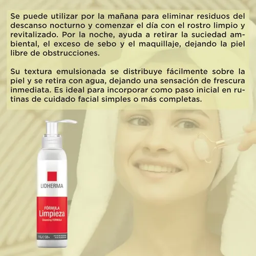 Leche Limpieza Lidherma Emulsion Facial Desmaquilla Hidrata