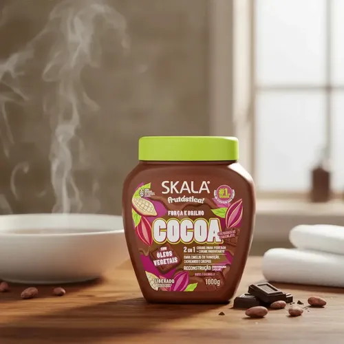 Mascara Skala Cacau Fuerza Brillo Para Cabellos Secos 1000g