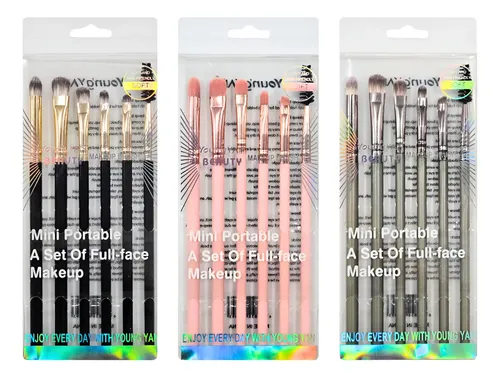 Set X6 Brochas Brush Para Maquillaje Profesional De Ojos
