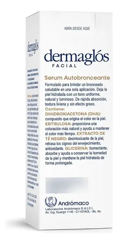Serum Facial Dermaglos Autobronceante X 25 Ml
