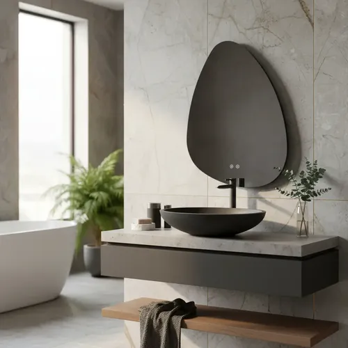 Espejo De Diseño Digital Luz Led Touch Tactil Baño 80x60cm