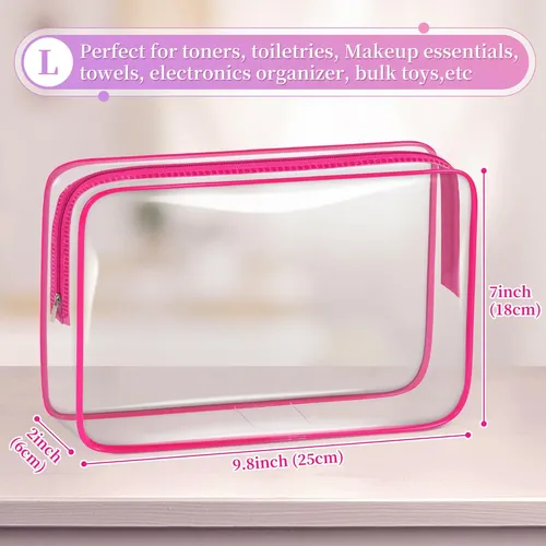 Bolsa De Maquillaje Tisratok Transparente Para Mujer Con Cie
