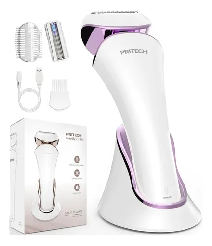 Depiladora Elaactrica Pritech Mujer Recargable Sistema 3 Cuc
