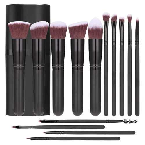 Qaset De Maquillaje 14 Piezas Base, Corrector, Sombra Morada Negro