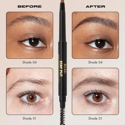 Lápiz Para Cejas Milani Stay Put Castaño Oscuro