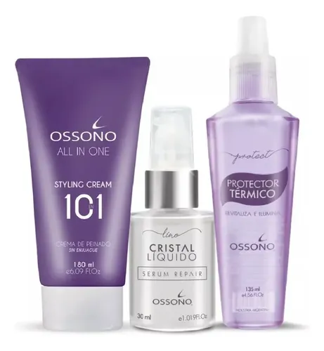 Kit Ossono Lino Crema 10 En 1 Serum Crista Protector Termico