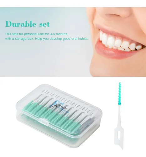 Cepillos Interdentales Desechables Suaves 160 Pcs Verde