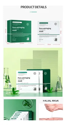 Set Mascarilla Poro Astringente Hidratante Deleventh X10 Und