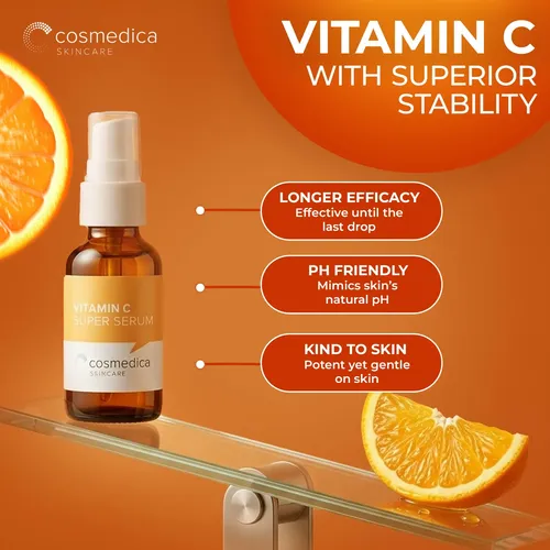 Sérum Cosmedica De Vitamina C Para Rostro Con Ácido Hialurón Todo Tipo De Piel Día/noche