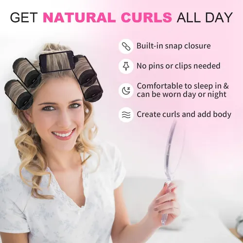 Rulos De Espuma Para Cabello Amzpus Suaves Y Flexibles Para